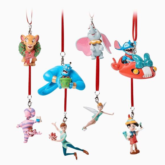 Disney Classics Mini Sketchbook Ornament 8-pc Set New in Box NWT Chirstmas Holid - Picture 1 of 8